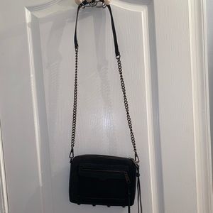 Black suade Rebecca Minkoff handbag